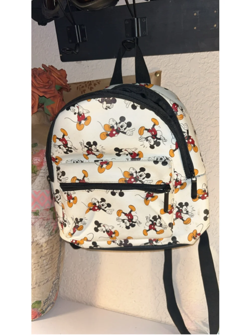 Women's Disney Mickey Mouse mini  Backpack One Size White Black